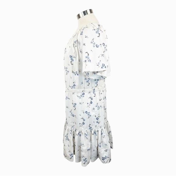 Rebecca Taylor White & Floral‎ Print Dress Size 4 - Picture 4 of 8